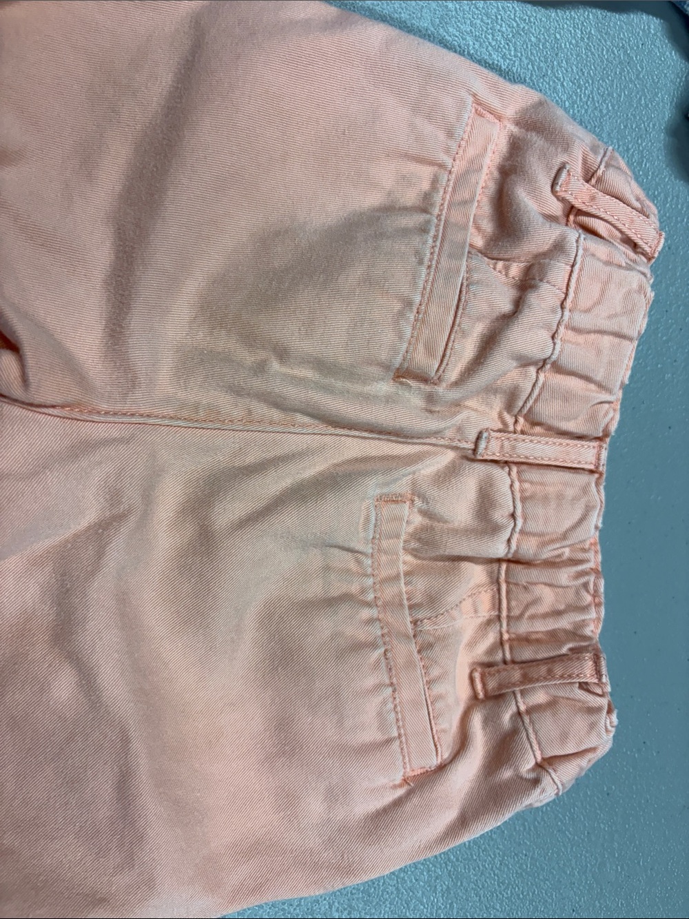 The Children's Place Blue Stripe Button-Up Shirt with Coral Shorts - Picture 6 of 6
